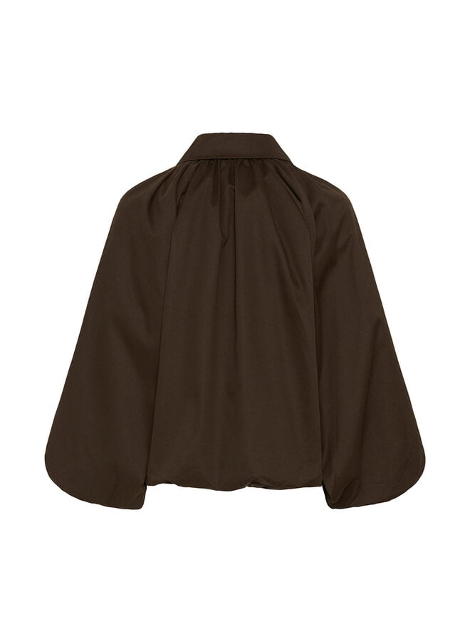 Jacket InWear Haiko à col classique à zip ballon brun chocolat
