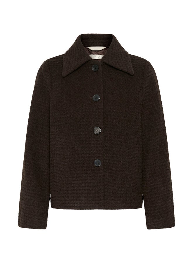 Jacket InWear Hendrix texturé brun chocolat