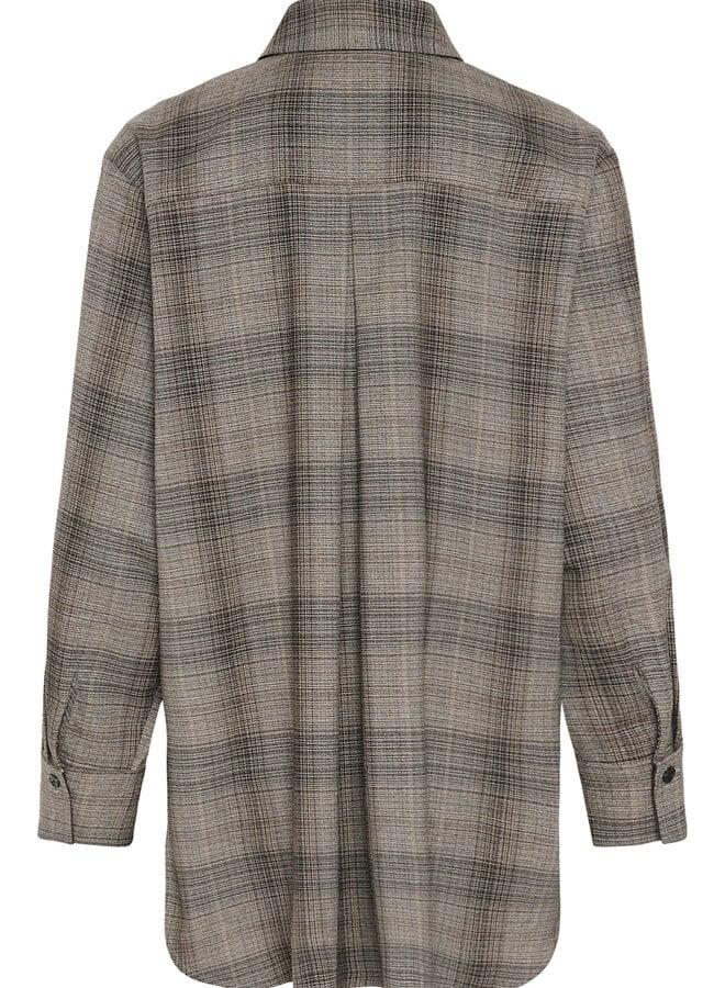 Chemise InWear Checkie surdimensionnée Prince-de-Galles brun & gris cendre
