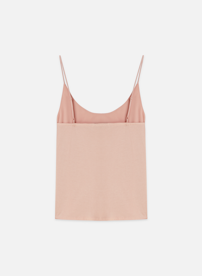 Camisole Scotch & Soda à bretelles spaghettis rose cendré