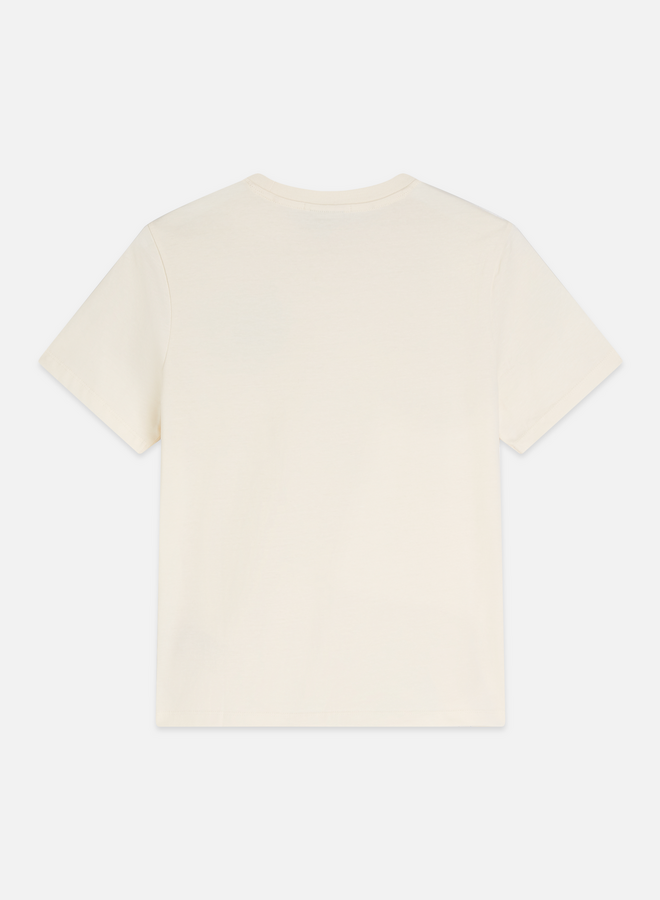 T-shirt Scotch & Soda crème avec logo en coeur bleu indigo