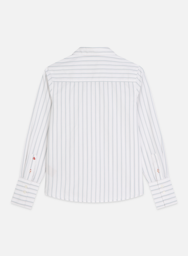 Chemise Scotch & Soda à col classique blanche rayée bleue