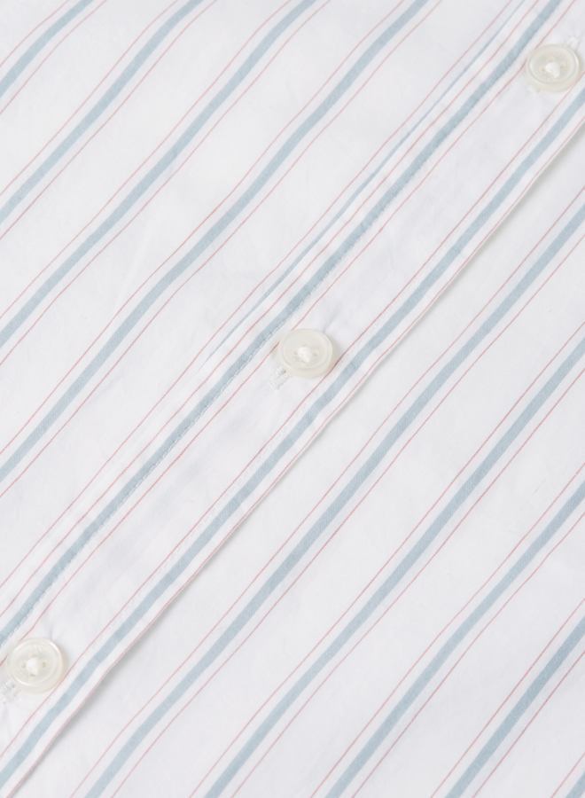 Chemise Scotch & Soda à col classique blanche rayée bleue