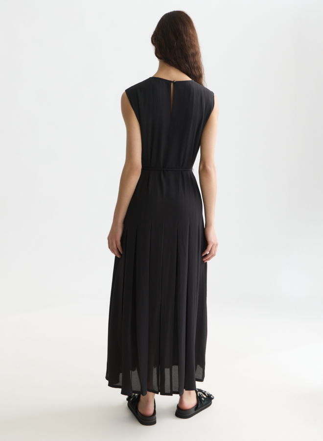 Robe longue Scotch & Soda sans manches & à plis noire