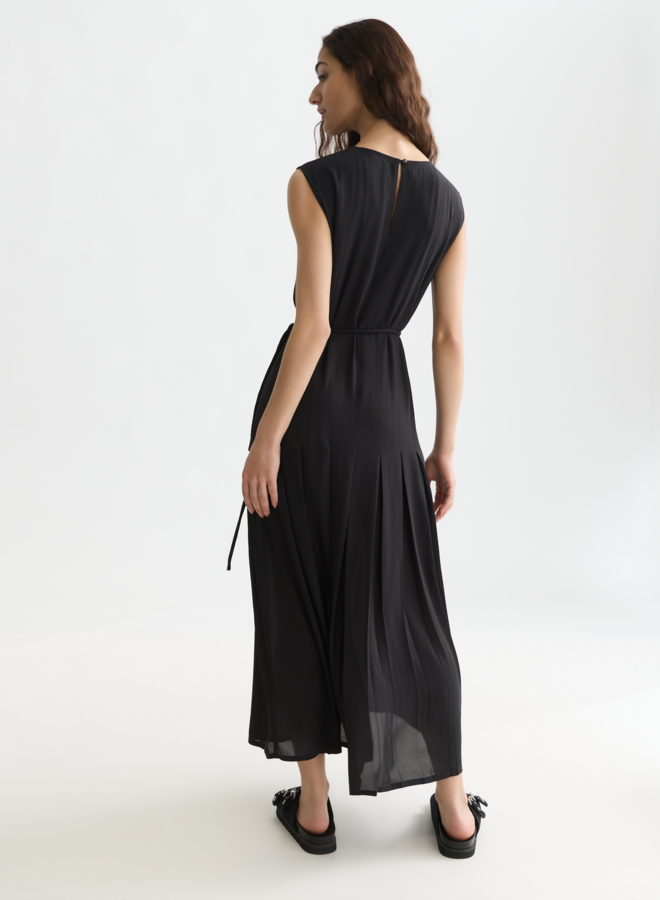 Robe longue Scotch & Soda sans manches & à plis noire