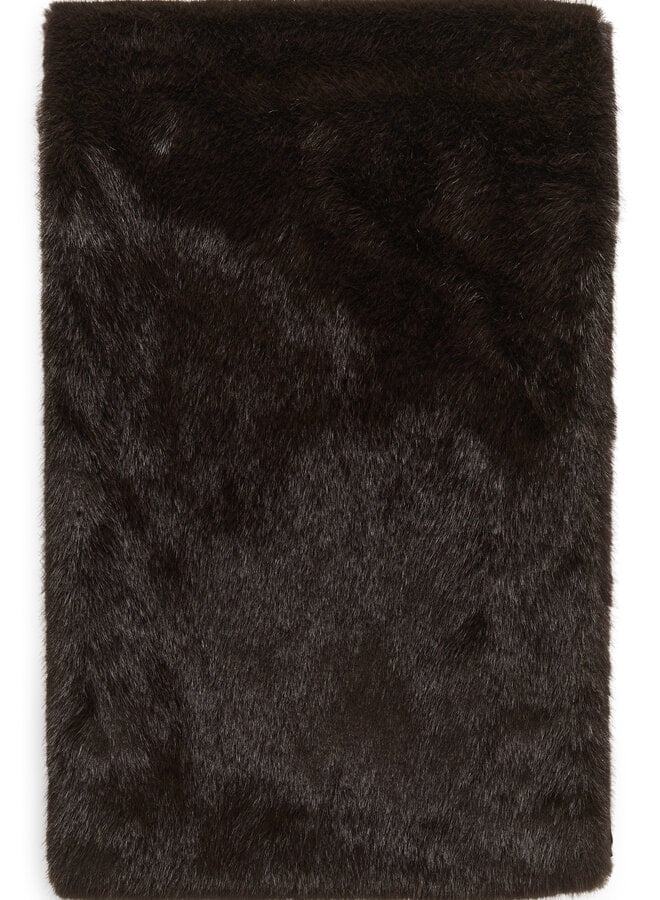 Foulard InWear Zabelle en fausse fourrure brun chocolat