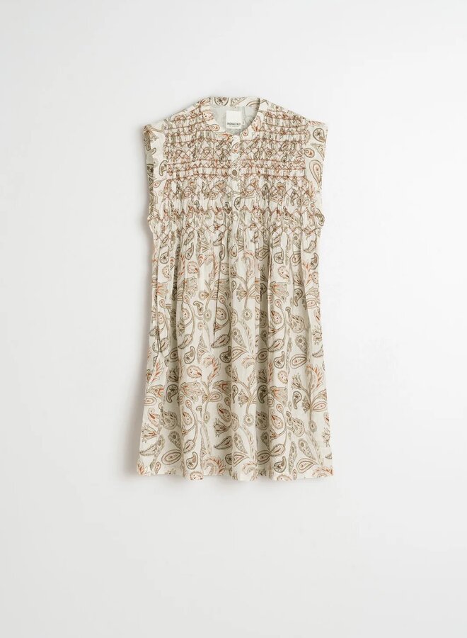 Robe Indi & Cold écrue paisley vert multi