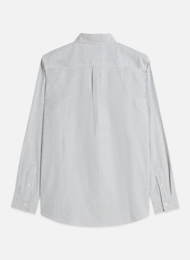 Chemise Scotch & Soda Oxford rayée bleu gris & blanche