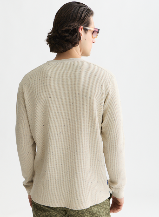 Chandail Scotch & Soda henley à manches longues gris pâle