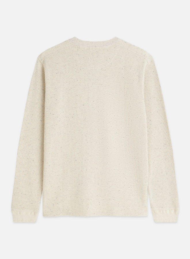Chandail Scotch & Soda henley à manches longues gris pâle
