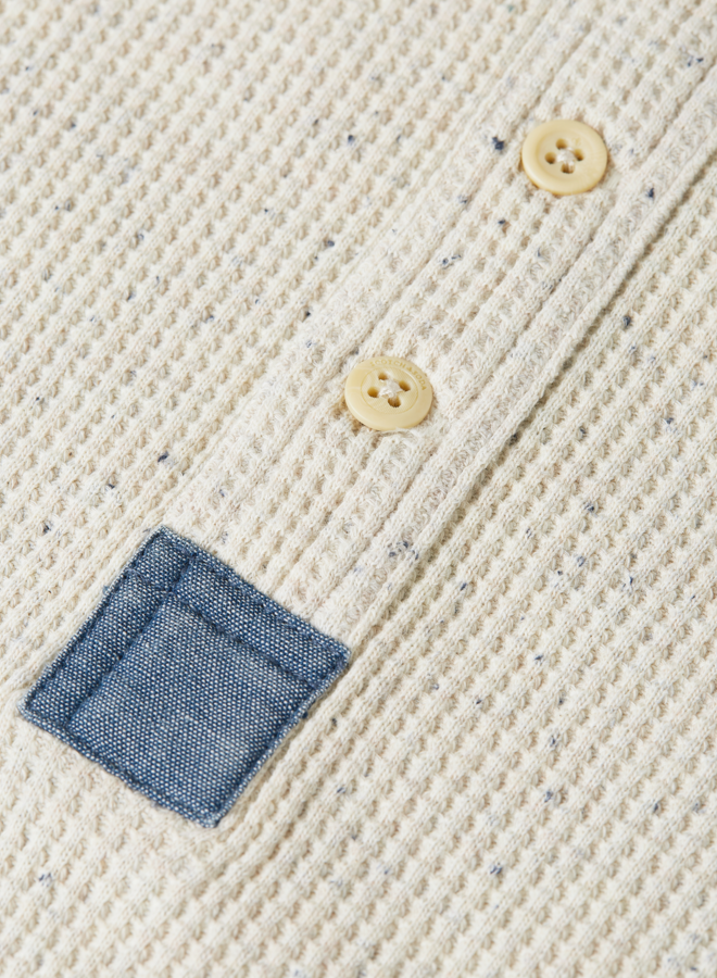 Chandail Scotch & Soda henley à manches longues gris pâle