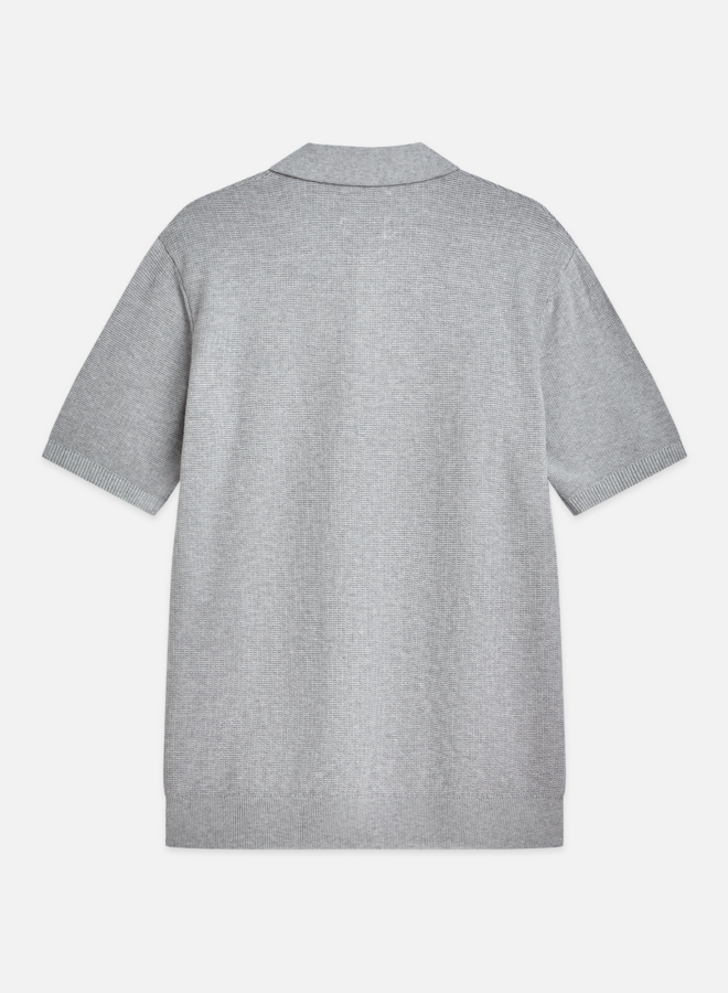 Polo Scotch & Soda en tricot gris pâle