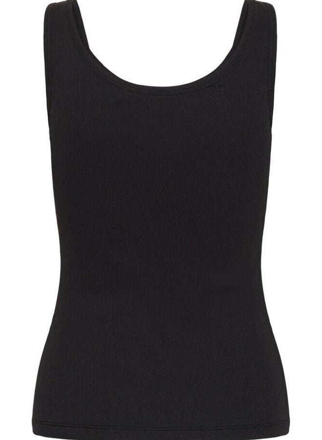 Camisole Part Two Roselyn côtelée noire