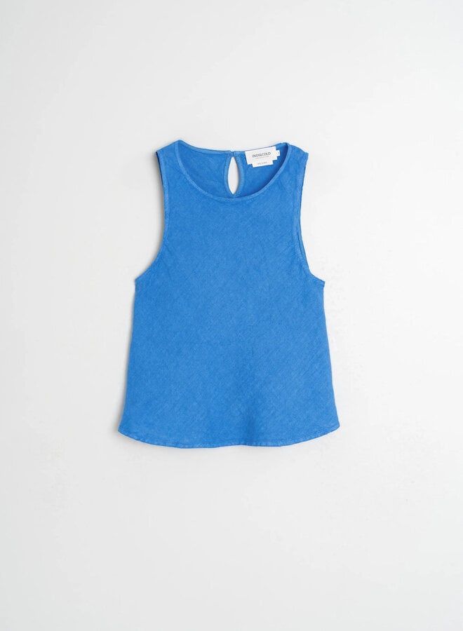 Camisole Indi &Cold en lin bleu azul