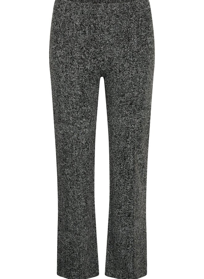 Pantalon Part Two Pontas en jersey effet tweed noir