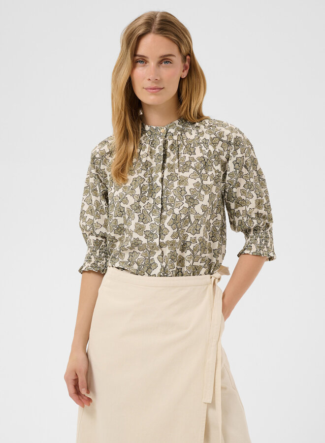 Blouse Part Two Almeras imprimée vert