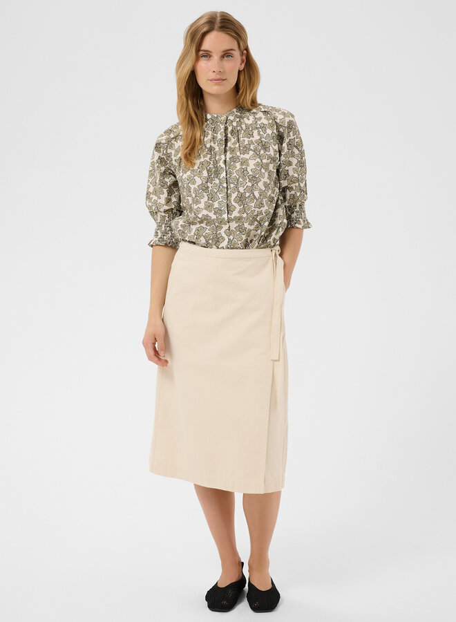 Blouse Part Two Almeras imprimée vert