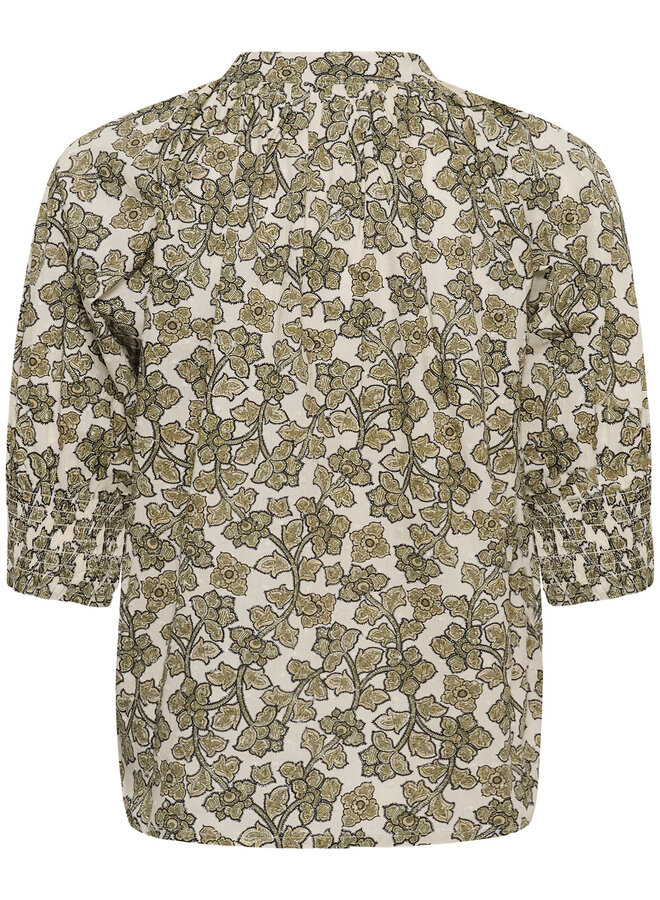 Blouse Part Two Almeras imprimée vert