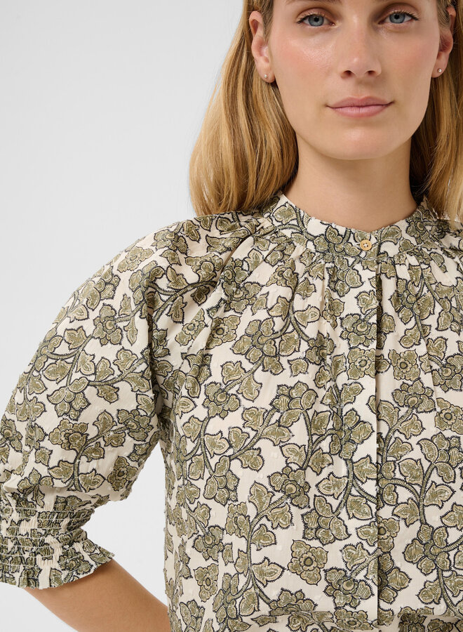 Blouse Part Two Almeras imprimée vert