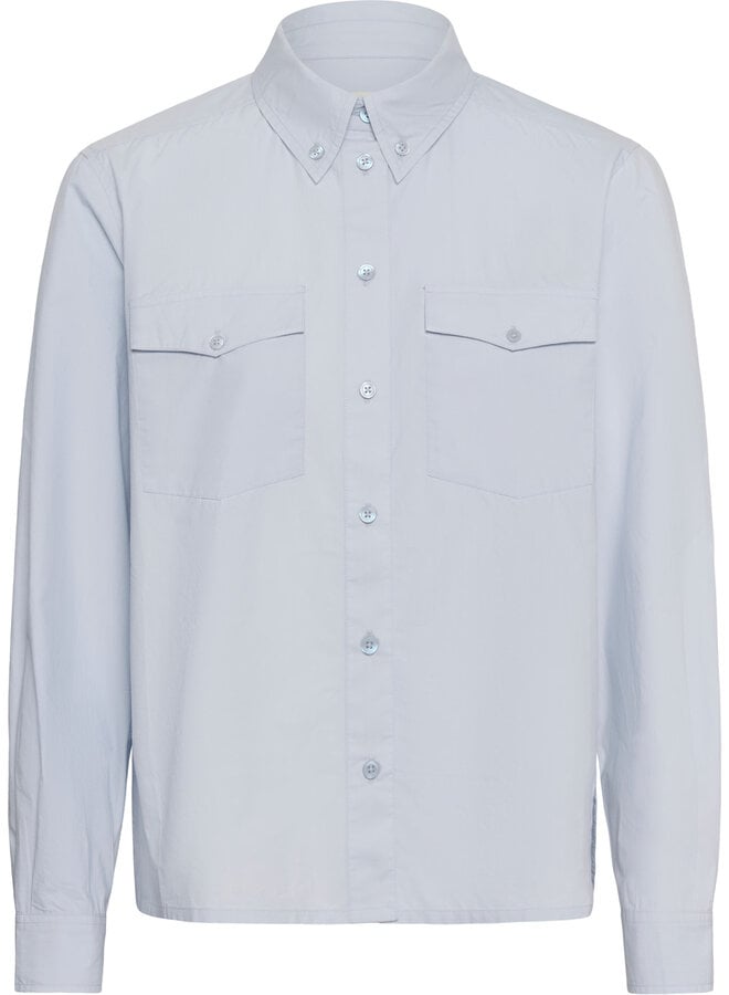Chemise Part Two Chana à col classique & poches à rabats bleu aube