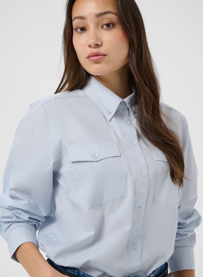Chemise Part Two Chana à col classique & poches à rabats bleu aube