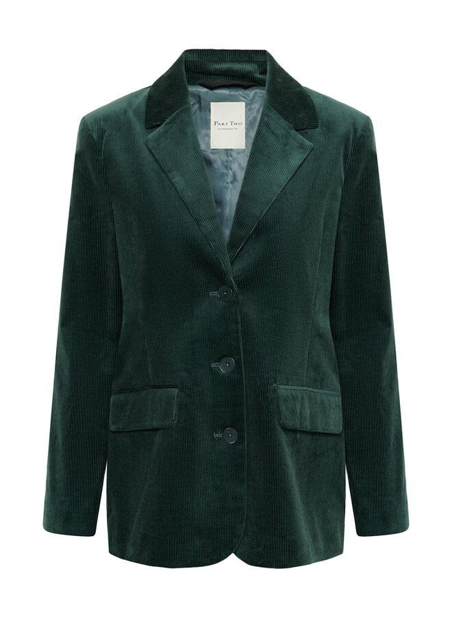 Veston Part Two Conja en corduroy vert pignons verts