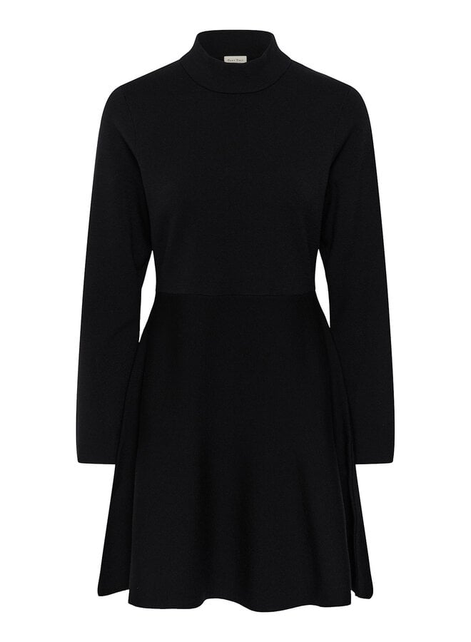 Robe Part Two Chanise à col montant en tricot noire