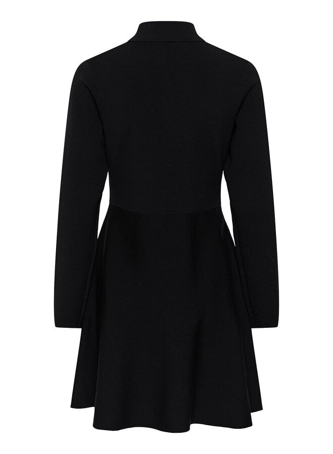 Robe Part Two Chanise à col montant en tricot noire