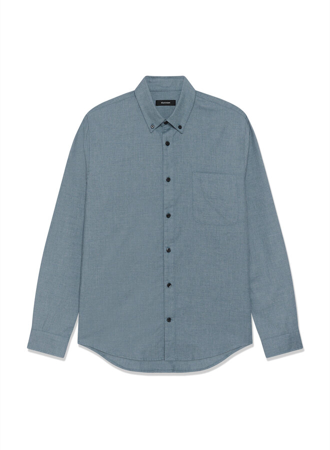 Chemise Matinique Trostol en flanelle mince bleu mirage
