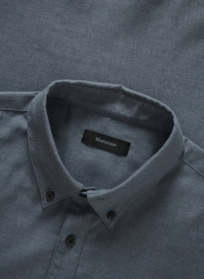 Chemise Matinique Trostol en flanelle mince bleu mirage
