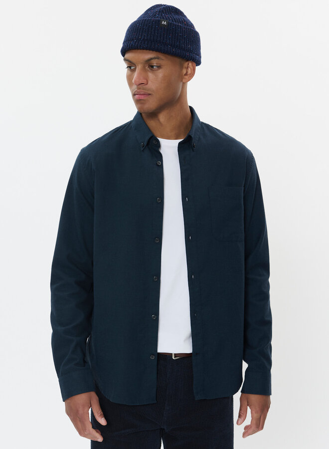Chemise Matinique Trostol en flanelle mince bleu marine