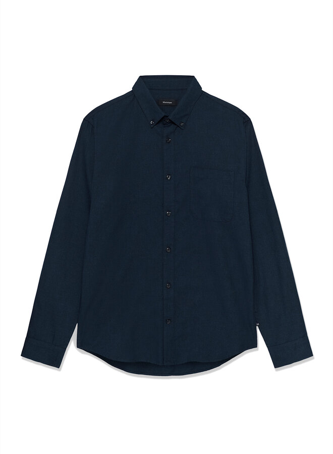 Chemise Matinique Trostol en flanelle mince bleu marine