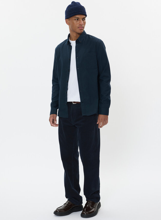Chemise Matinique Trostol en flanelle mince bleu marine