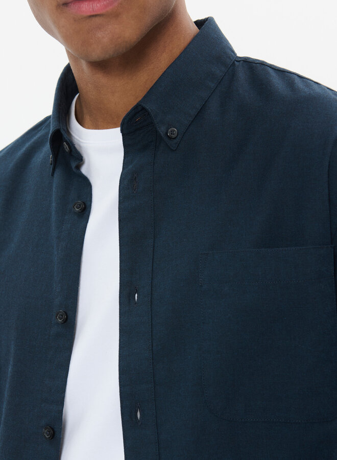 Chemise Matinique Trostol en flanelle mince bleu marine