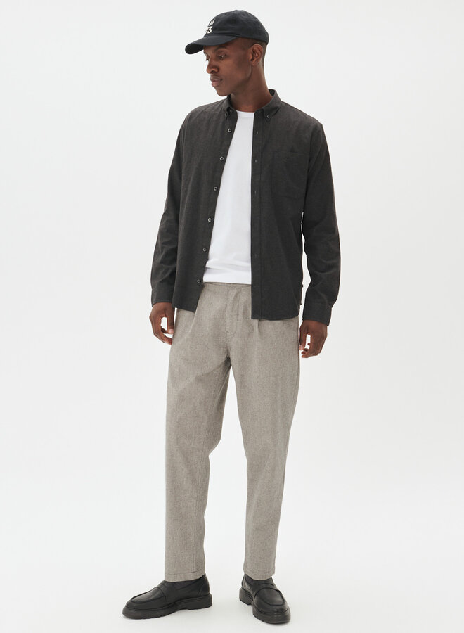 Chemise Matinique Trostol en flanelle mince gris charcoal