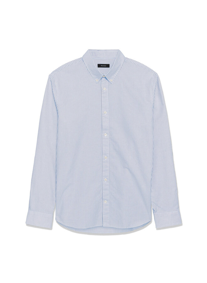 Chemise Matinique Trostol Oxford rayée blanche & bleu mirage