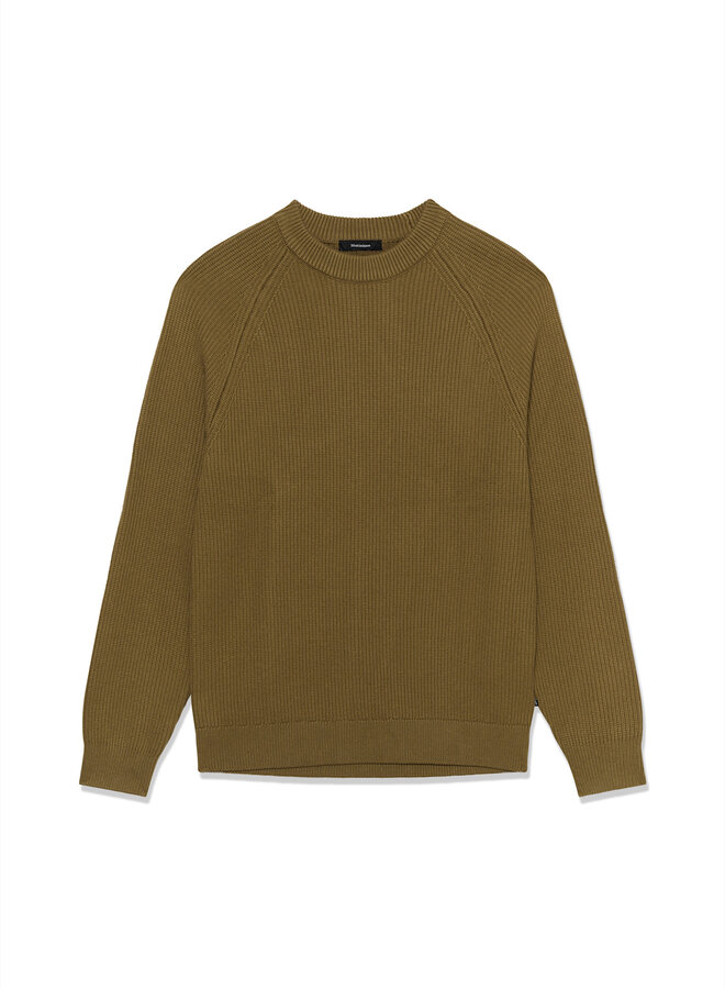 Tricot Matinique Hellson à col rond côtelé brun sépia
