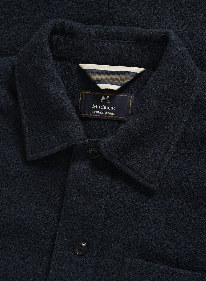 Surchemise Matinique Pelton Heritage bouclée bleu marine