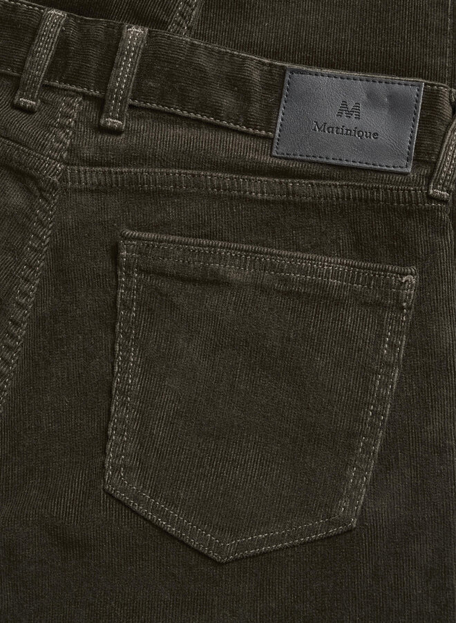 Pantalon Matinique Pete en corduroy brun café