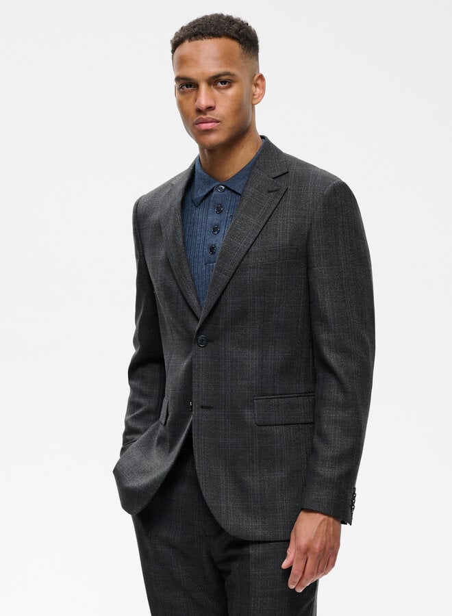 Veston Matinique Charles gris à carreaux bleu gris