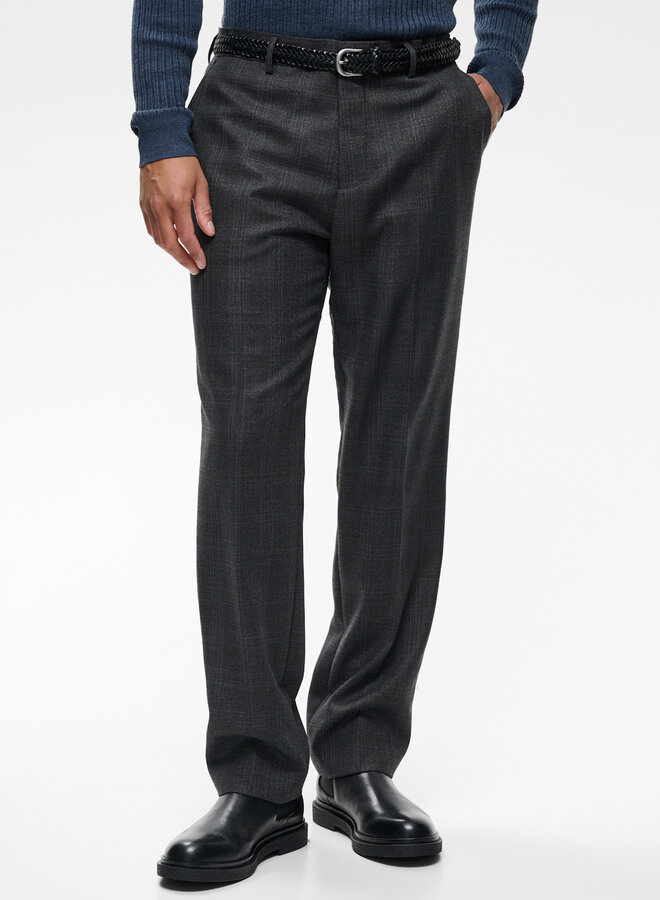 Pantalon Matinique Wesley gris à carreaux bleu gris