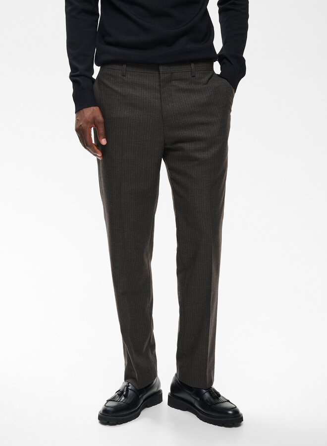 Pantalon Matinique Wesley brun café rayé