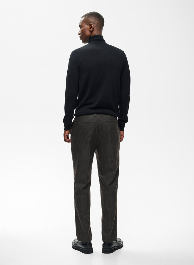 Pantalon Matinique Wesley brun café rayé