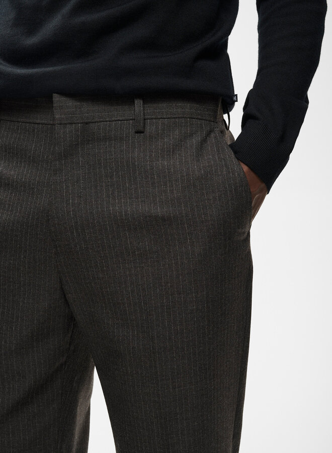Pantalon Matinique Wesley brun café rayé