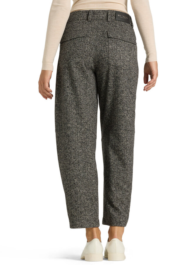Pantalon Cambio Orly en jersey à chevrons noirs & écrus