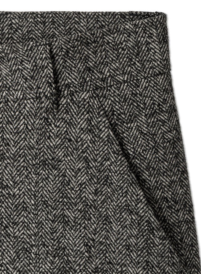 Pantalon Cambio Orly en jersey à chevrons noirs & écrus