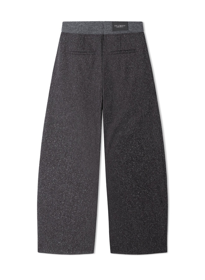 Pantalon Cambio Enola en tweed gris charcoal