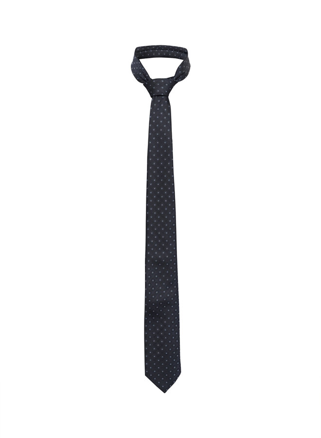 Cravate Matinique Tie gris fer à motifs