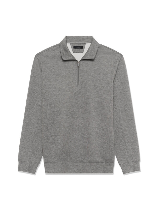 Chandail Matinique Kade à col montant à zip en jersey gris mélange