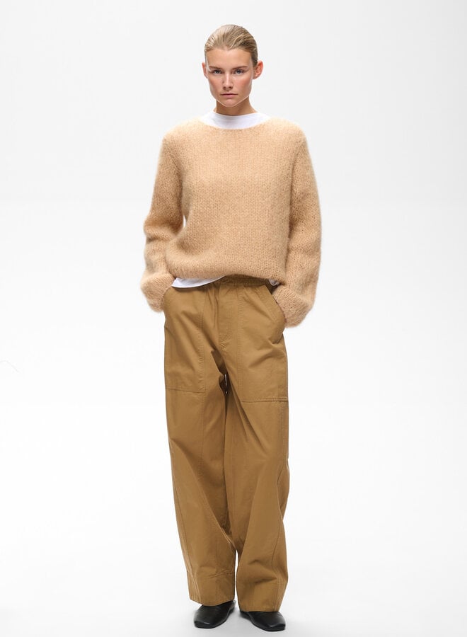 Pantalon InWear Haiko à taille élastique ample tabac